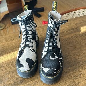 Jadon Boot Hair-On Cow Print Platforms